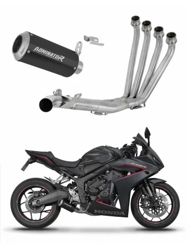 Ligne d'échappement complète inox Dominator GP Noir pour Honda CB 650 R / E-Clutch (2024-2025)