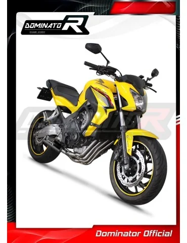 Ligne d'échappement complète inox Dominator GP Noir pour Honda CB 650 F (2014-2018)