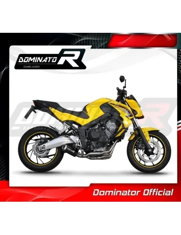 Ligne d'échappement complète inox Dominator GP Noir pour Honda CB 650 F (2014-2018)