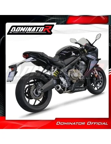 Ligne d'échappement complète inox Dominator GP Noir pour Honda CB 650 R (2019-2023)