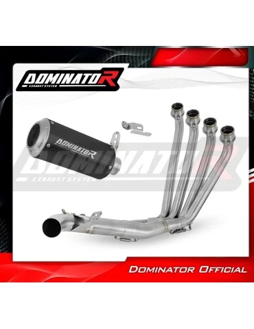 Ligne d'échappement complète inox Dominator GP Noir pour Honda CBR 650 R (2019-2023)