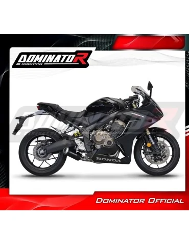 Ligne d'échappement complète inox Dominator GP Noir pour Honda CBR 650 R (2019-2023)