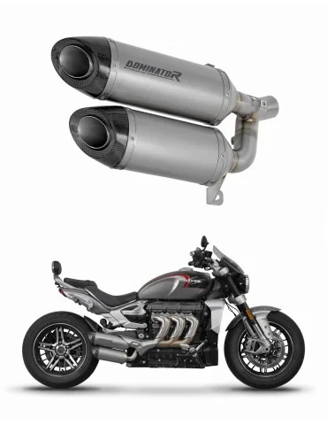 Silencieux slip-on Dominator HP8 Titane pour Triumph Rocket 3 GT (2019-2024)
