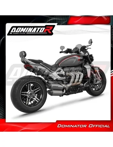 Silencieux slip-on Dominator HP8 Titane pour Triumph Rocket 3 GT (2019-2024)