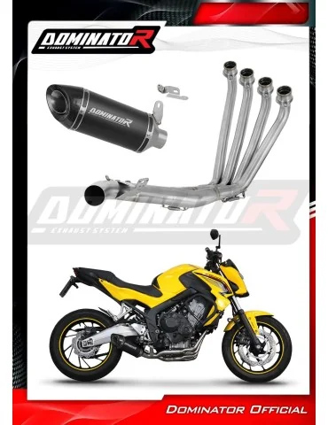 Ligne d'échappement complète inox Dominator HP8 Noir pour Honda CBR 650 F (2014-2018)