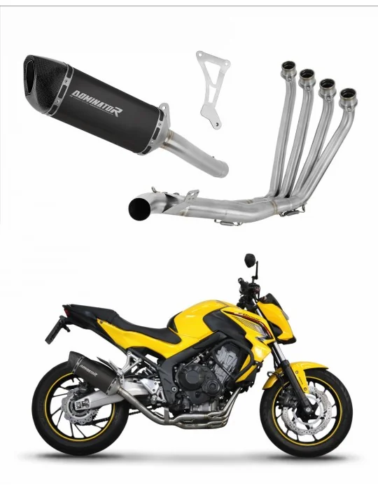 Ligne d'échappement complète inox Dominator HP6 Noir pour Honda CBR 650 F 2014-2018, vue 1