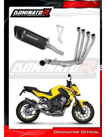 Ligne d'échappement complète inox Dominator HP6 Noir pour Honda CBR 650 F (2014-2018)