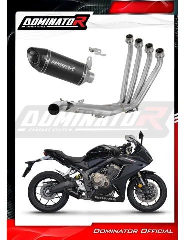 Ligne d'échappement complète inox Dominator HP8 Noir pour Honda CBR 650 R (2019-2023)