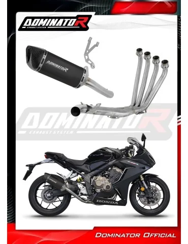 Ligne d'échappement complète inox Dominator HP6 Noir pour Honda CBR 650 R (2019-2023)