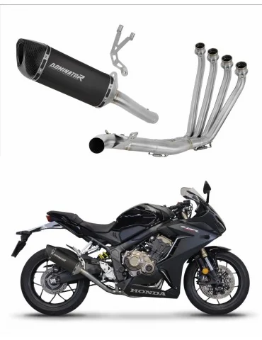 Ligne d'échappement complète inox Dominator HP6 Noir pour Honda CB 650 R (2019-2023)