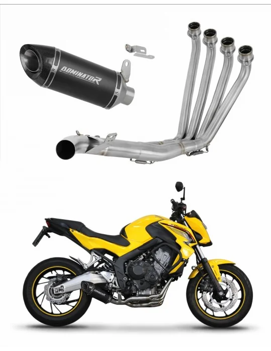 Ligne d'échappement complète inox Dominator HP8 Noir pour Honda CB 650 F 2014-2018, vue 1