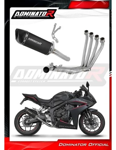 Ligne d'échappement complète inox Dominator HP6 Noir pour Honda CB 650 R / E-Clutch (2024-2025)