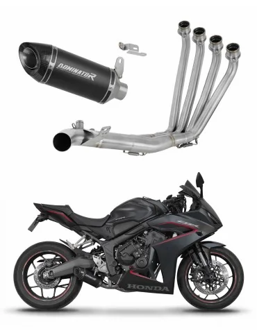 Ligne d'échappement complète inox Dominator HP8 Noir pour Honda CB 650 R / E-Clutch (2024-2025)