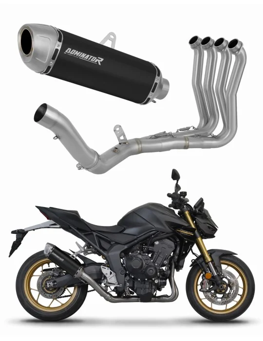 Ligne d'échappement complète inox Dominator S6 Noir pour Honda CB 1000 Hornet / SP 2025, vue 1