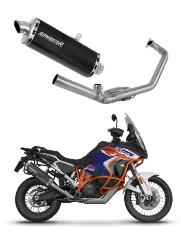Ligne d'échappement complète inox Dominator P7 Noir pour KTM 1290 Super Adventure (2021-2024)