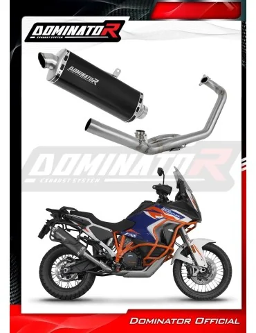 Ligne d'échappement complète inox Dominator P7 Noir pour KTM 1290 Super Adventure (2021-2024)