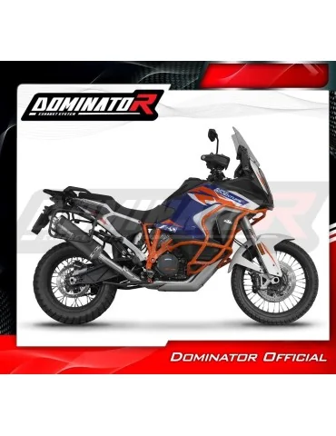 Ligne d'échappement complète inox Dominator P7 Noir pour KTM 1290 Super Adventure (2021-2024)