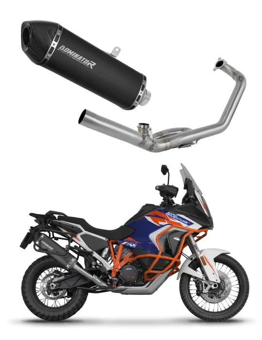 Ligne d'échappement complète inox Dominator HP7 Noir pour KTM 1290 Super Adventure 2021-2024, vue 1