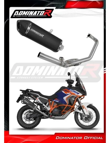 Ligne d'échappement complète inox Dominator HP7 Noir pour KTM 1290 Super Adventure (2021-2024)