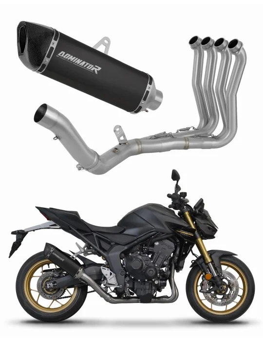 Ligne d'échappement complète inox Dominator HP6 Noir pour Honda CB 1000 Hornet / SP 2025, vue 1