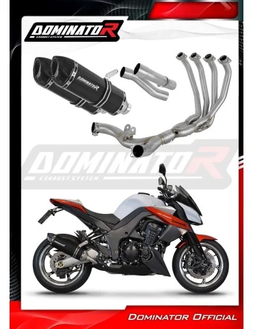 Ligne d'échappement complète inox Dominator HP1 Noir pour Kawasaki Z1000 (2014-2016)