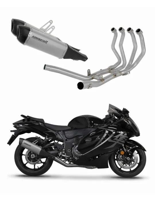 Ligne d'échappement complète Dominator HP6 Titane pour Suzuki GSX 1300 R Hayabusa 2021-2024, vue 1