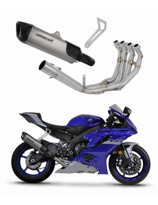 Ligne d'échappement complète Dominator HP6 Titane pour Yamaha YZF R6 2017-2023, vue 1