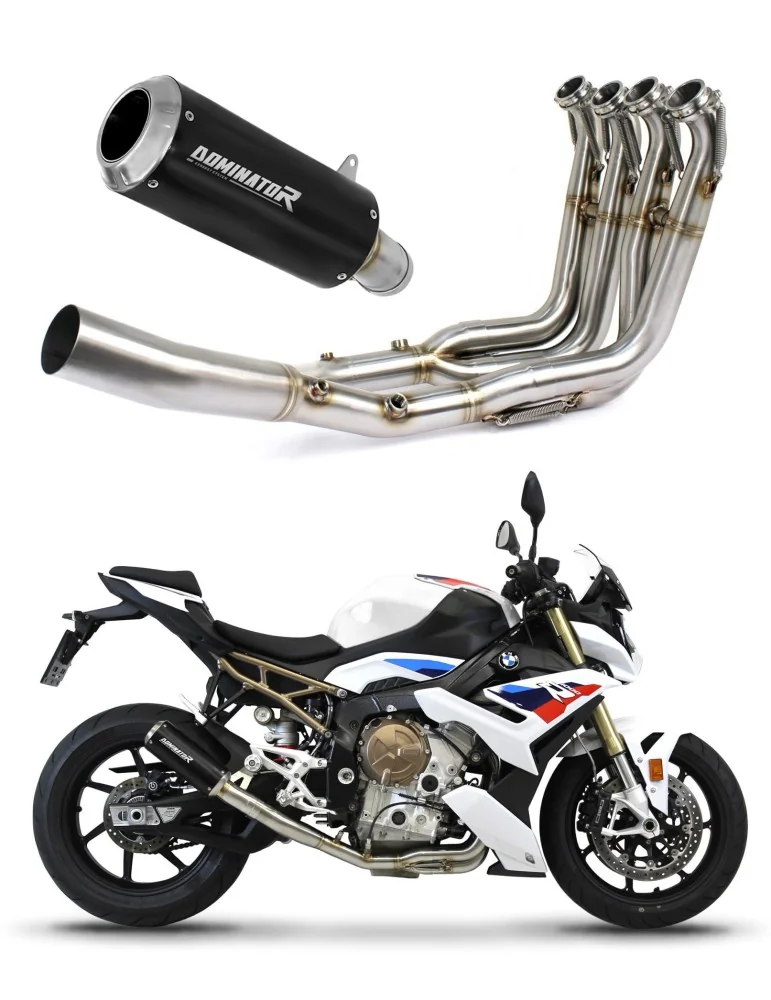 Ligne d'échappement complète inox Dominator GP Noir pour BMW S1000R (2021-2026)