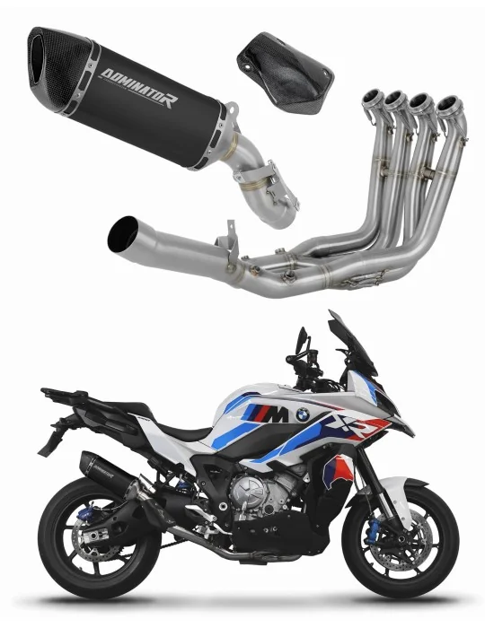 Ligne d'échappement complète inox Dominator HP6 Noir pour BMW M1000XR 2020-2026, vue 1