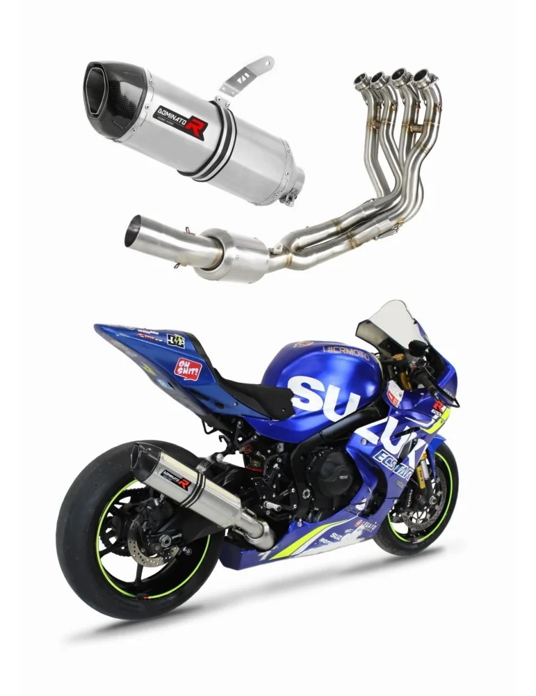 Ligne d'échappement complète inox Dominator HP1 EX pour Suzuki GSXR 1000 (2017-2021)