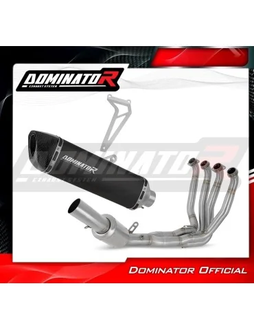 Ligne d'échappement complète inox Dominator HP6 Noir pour Kawasaki ZX10R / RR (2021-2025)