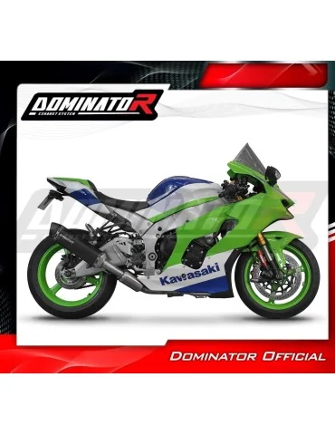 Ligne d'échappement complète inox Dominator HP6 Noir pour Kawasaki ZX10R / RR (2021-2025)