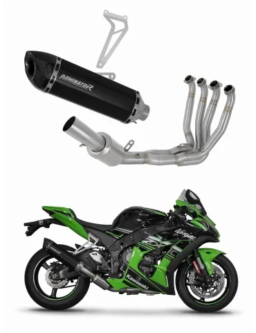 Ligne d'échappement complète inox Dominator HP5 Noir pour Kawasaki ZX10R (2016-2020)