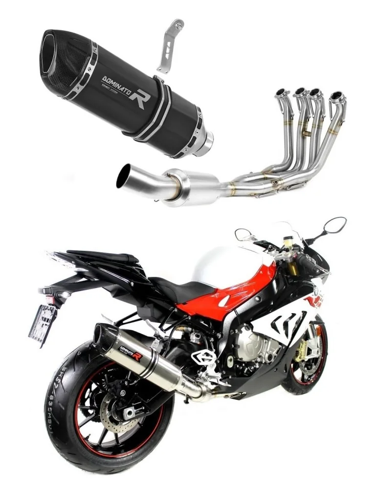 Ligne d'échappement complète inox Dominator HP1 Noir pour BMW S1000RR EX (2017-2018)