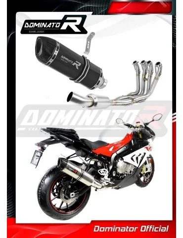 Ligne d'échappement complète inox Dominator HP1 Noir pour BMW S1000RR EX (2017-2018)