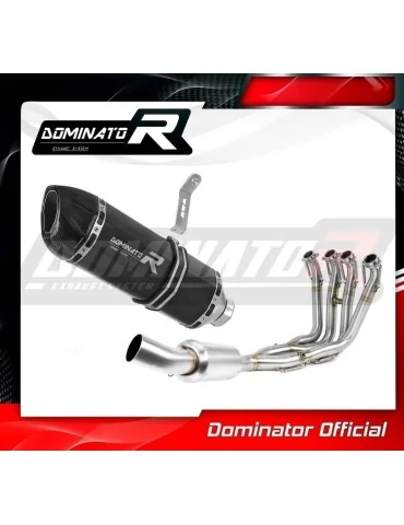 Ligne d'échappement complète inox Dominator HP1 Noir pour BMW S1000RR EX (2017-2018)