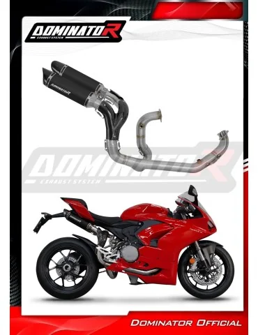 Ligne d'échappement complète inox Dominator HP8 Noir pour Ducati Panigale V2 (2020-2023)
