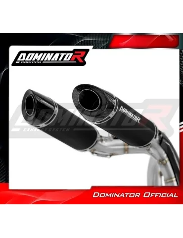Ligne d'échappement complète inox Dominator HP8 Noir pour Ducati Panigale V2 (2020-2023)