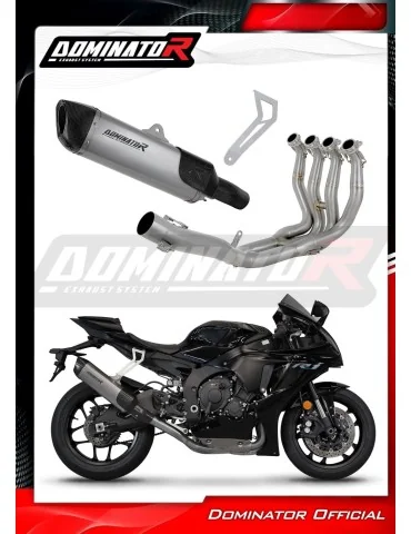 Ligne d'échappement complète Dominator HP6 pour Yamaha YZF R1 1000 RN49 Titane (2017-2019)