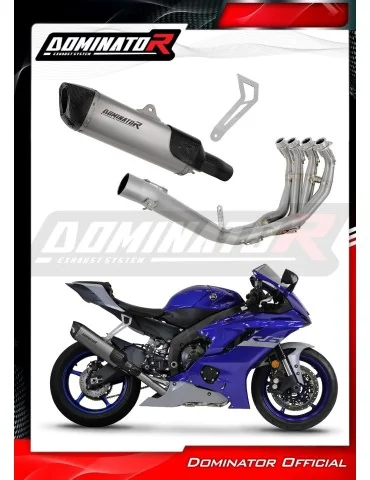 Ligne d'échappement complète Dominator HP6 pour Yamaha YZF R6 Titane (2017-2023)