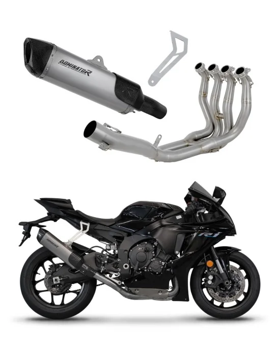 Ligne d'échappement complète Dominator HP6 pour Yamaha YZF R1 1000 RN32 Titane 2015-2016, vue 1