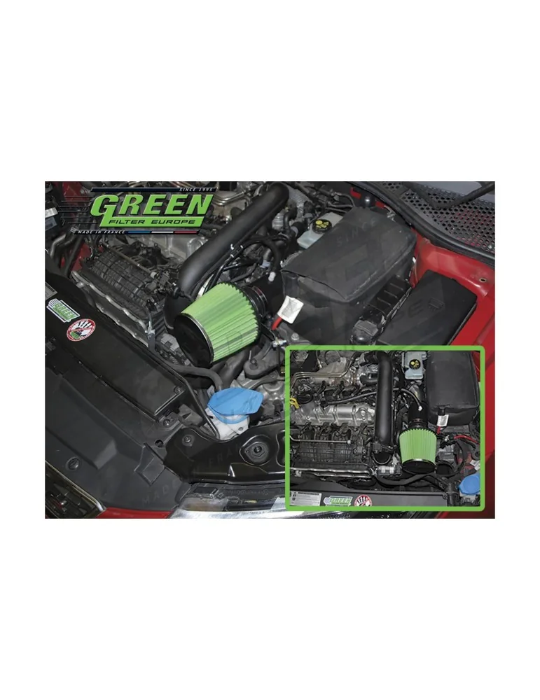 Kit d’admission direct Green Filter pour VOLKSWAGEN GOLF VII (5G1/BA5) 1,4L TSI (122 cv) depuis 2012