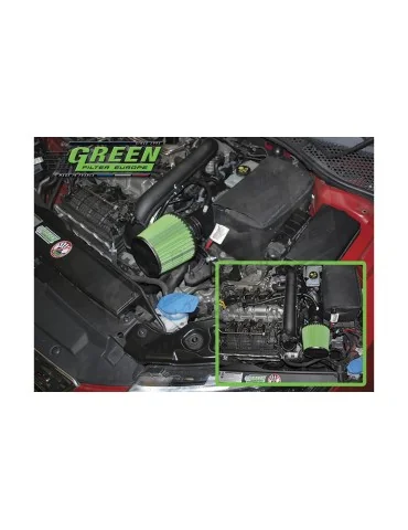 Kit d’admission direct Green Filter pour VOLKSWAGEN POLO V (6R/6C) 1,4L TSI (150 cv) depuis 2014