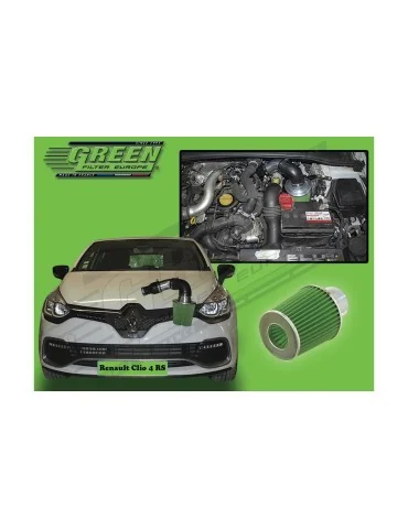 Kit d’admission direct Green Filter pour RENAULT CLIO IV 1,6L TURBO RS TROPHY (220 cv) depuis 2015