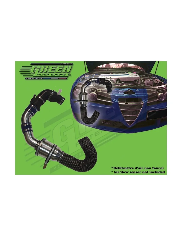 Kit d’admission direct Green Filter pour ALFA ROMEO 159 Sportwagon 1,9L 8V JTDM (136 cv) 2005 - 2011