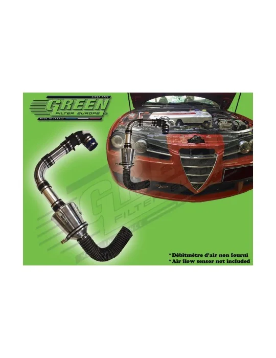Kit d’admission direct Green Filter pour ALFA ROMEO SPIDER (939) 2,4L 20V JTDM (210 cv) depuis 2008