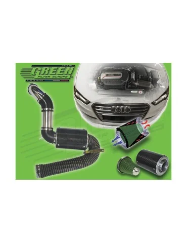 Kit d’admission direct Green Filter pour AUDI A3 III/CABRIOLET (8VA/8VS/8V7) 2,0L TFSI (220 cv) depuis 11/2013