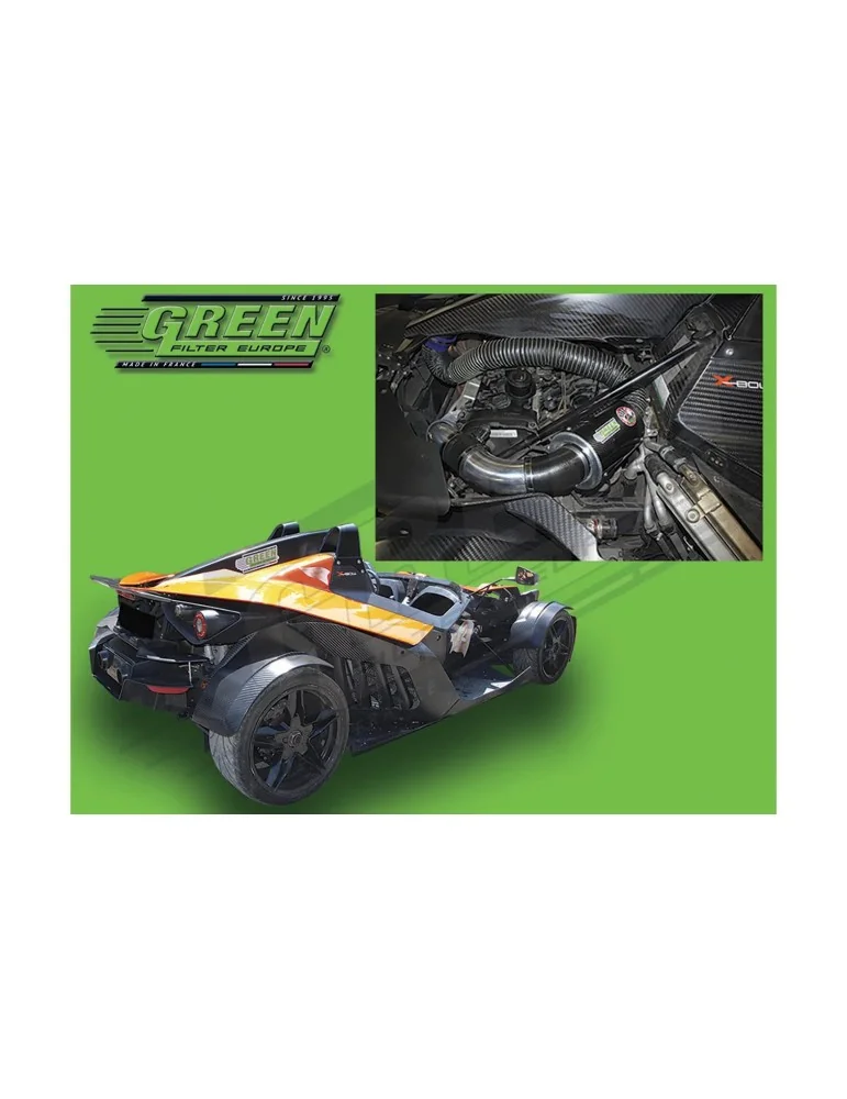 Kit d’admission direct Green Filter pour KTM X-BOW 2,0L 16V TFSI (220 cv) depuis 2008
