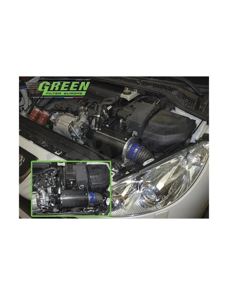 Kit d’admission direct Green Filter pour PEUGEOT RCZ 1,6L 16 THP (156 cv) depuis 2011