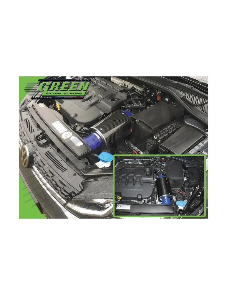 Kit d’admission direct Green Filter pour VOLKSWAGEN GOLF VII (5G1/BA5) 2,0L TDI (150 cv) depuis 2012